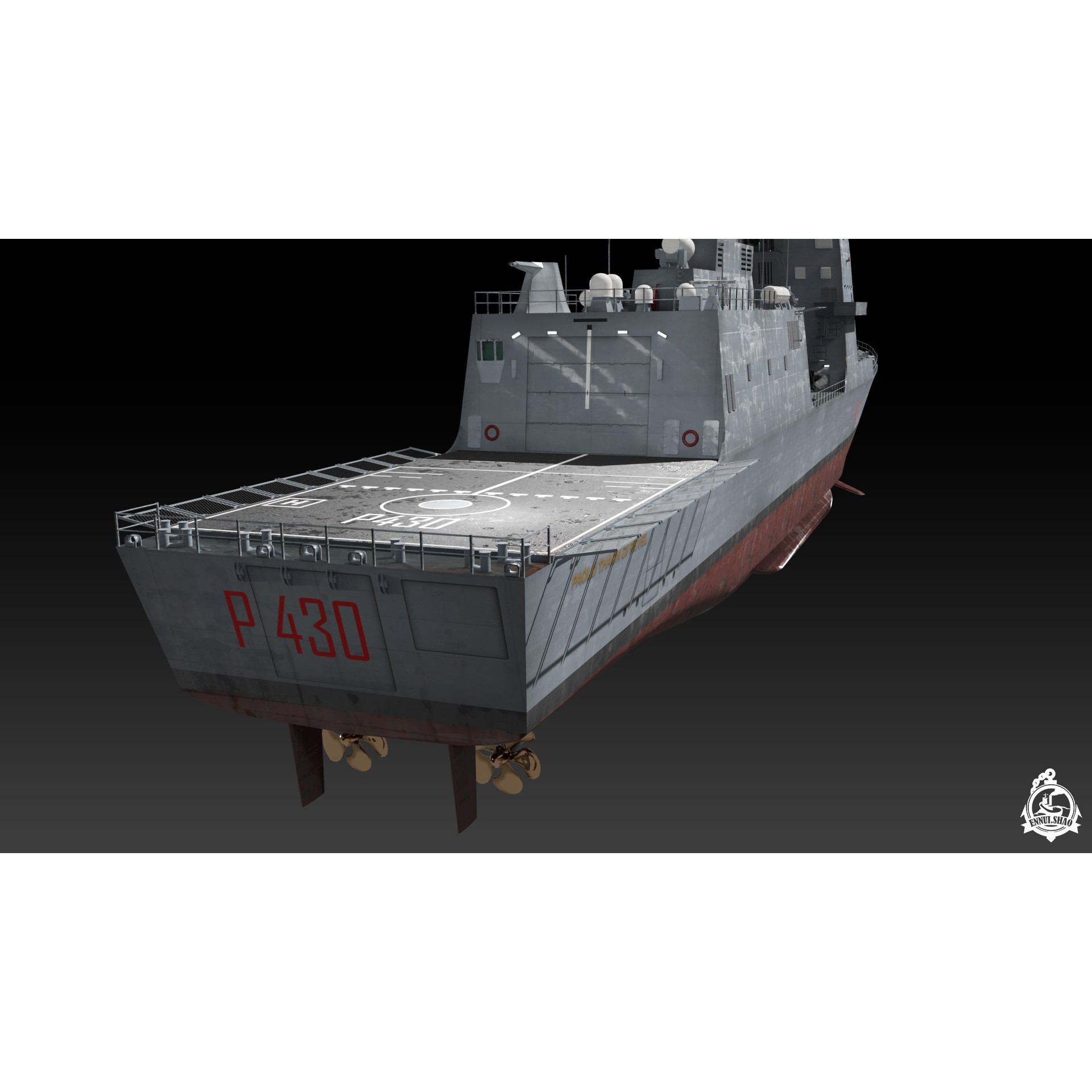 ITS Paolo Thaon di Revel - Low-Poly Game-Ready 3D Model - View 11