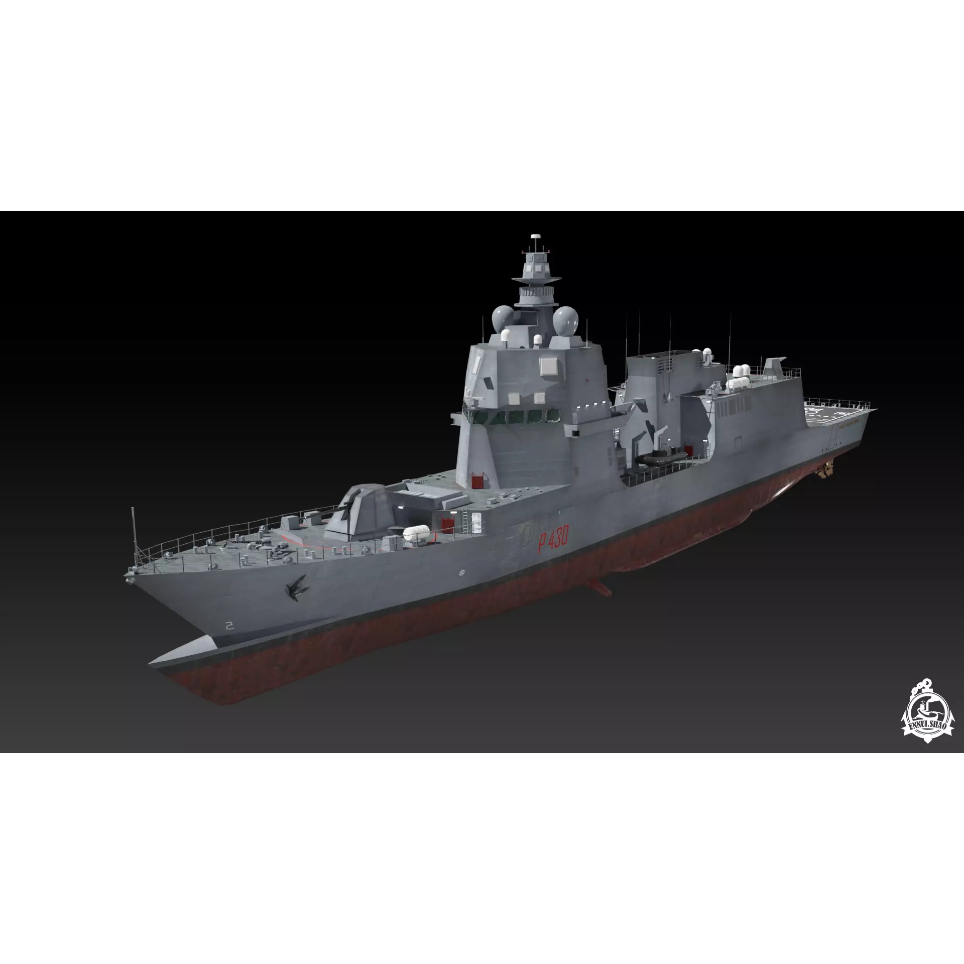 ITS Paolo Thaon di Revel - Low-Poly Game-Ready 3D Model - View 2