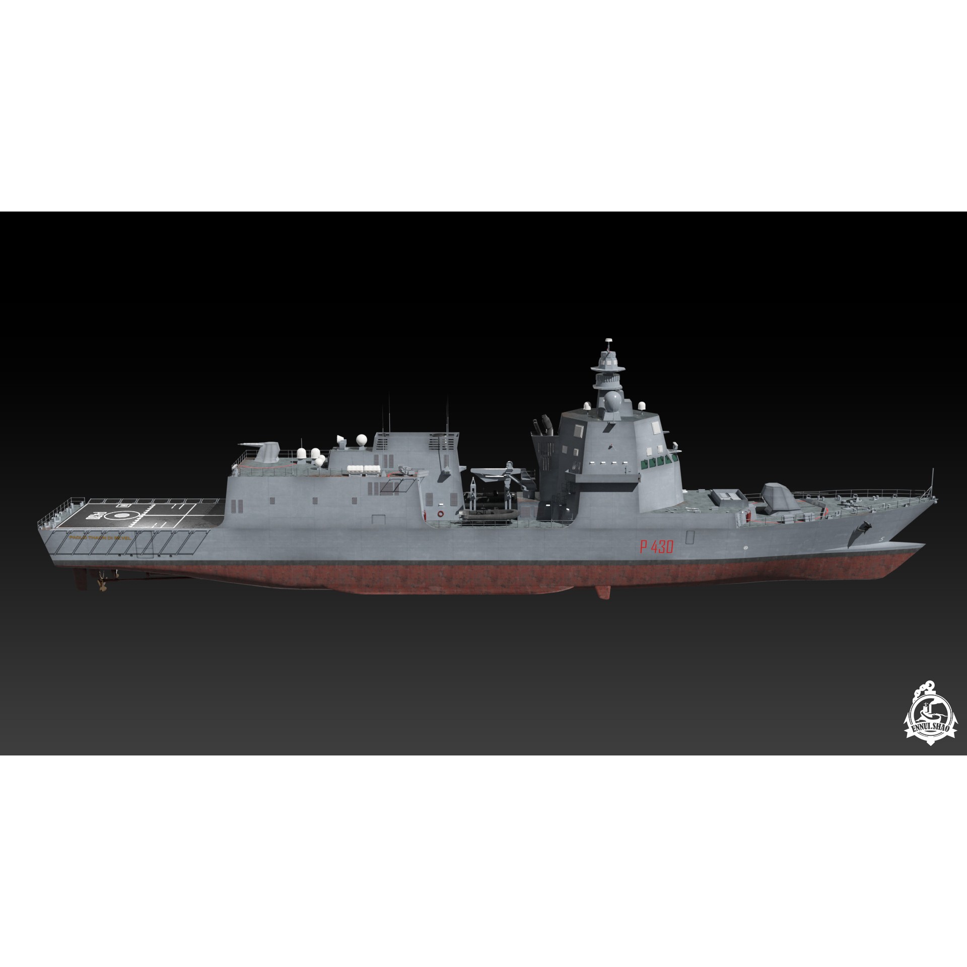 ITS Paolo Thaon di Revel - Low-Poly Game-Ready 3D Model - View 4