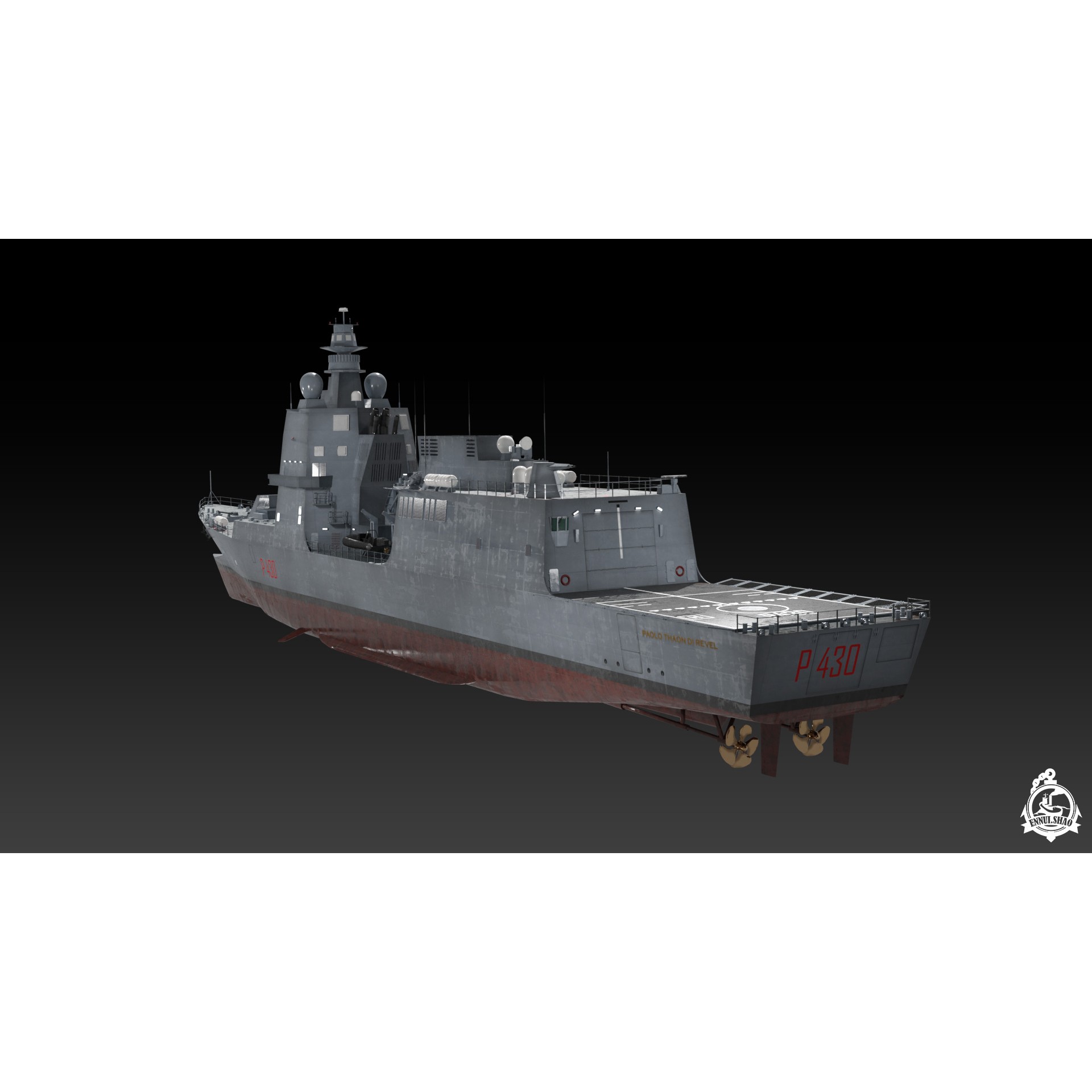 ITS Paolo Thaon di Revel - Low-Poly Game-Ready 3D Model - View 6