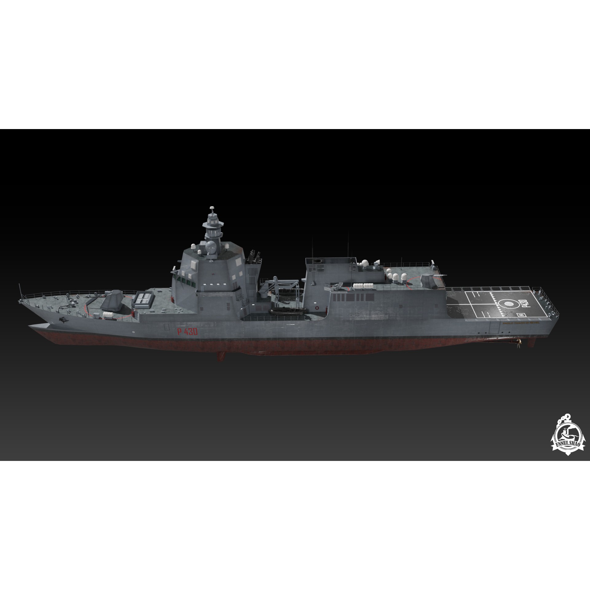 ITS Paolo Thaon di Revel - Low-Poly Game-Ready 3D Model - View 7