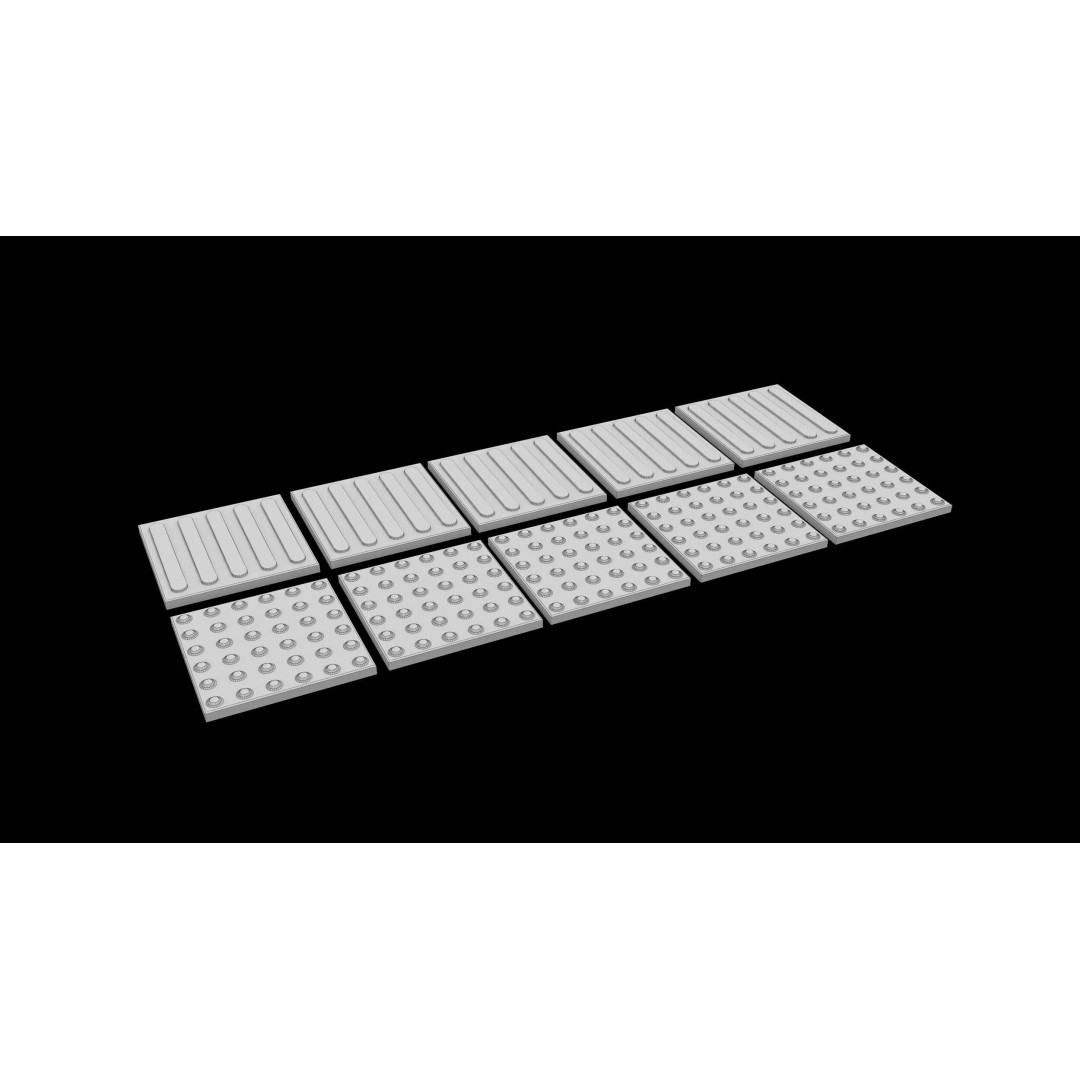 Tactile Paving Brick 3D Model – Realistic Infrastructure Asset, FBX