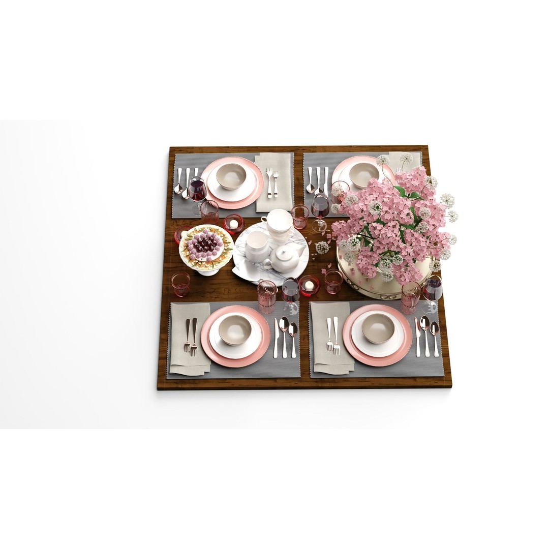 Kitchen Set 3D Model – Textured Interior Scene with Lighting Setup - View 12