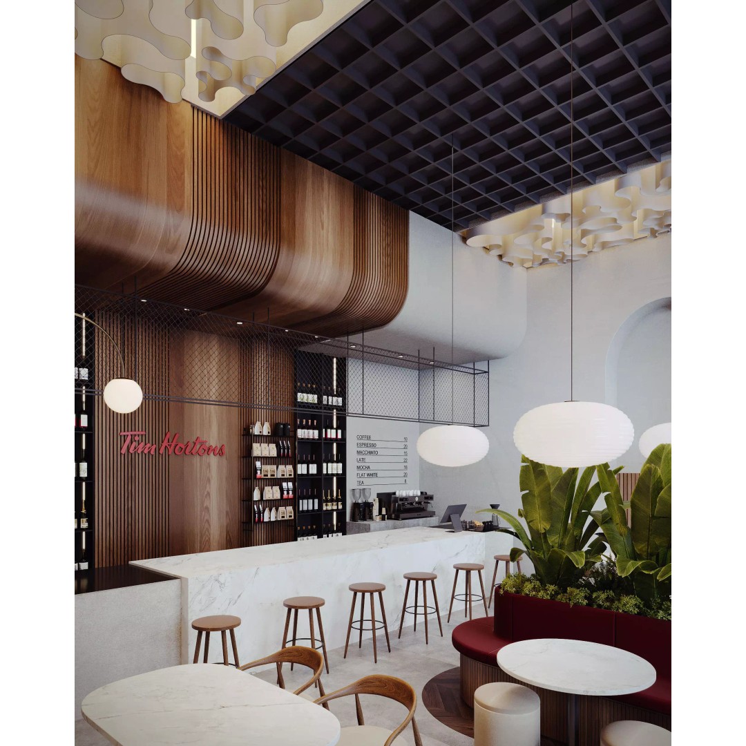 Modern Coffee Shop 3D Model – Detailed Interior & Exterior Scene, FBX - View 13