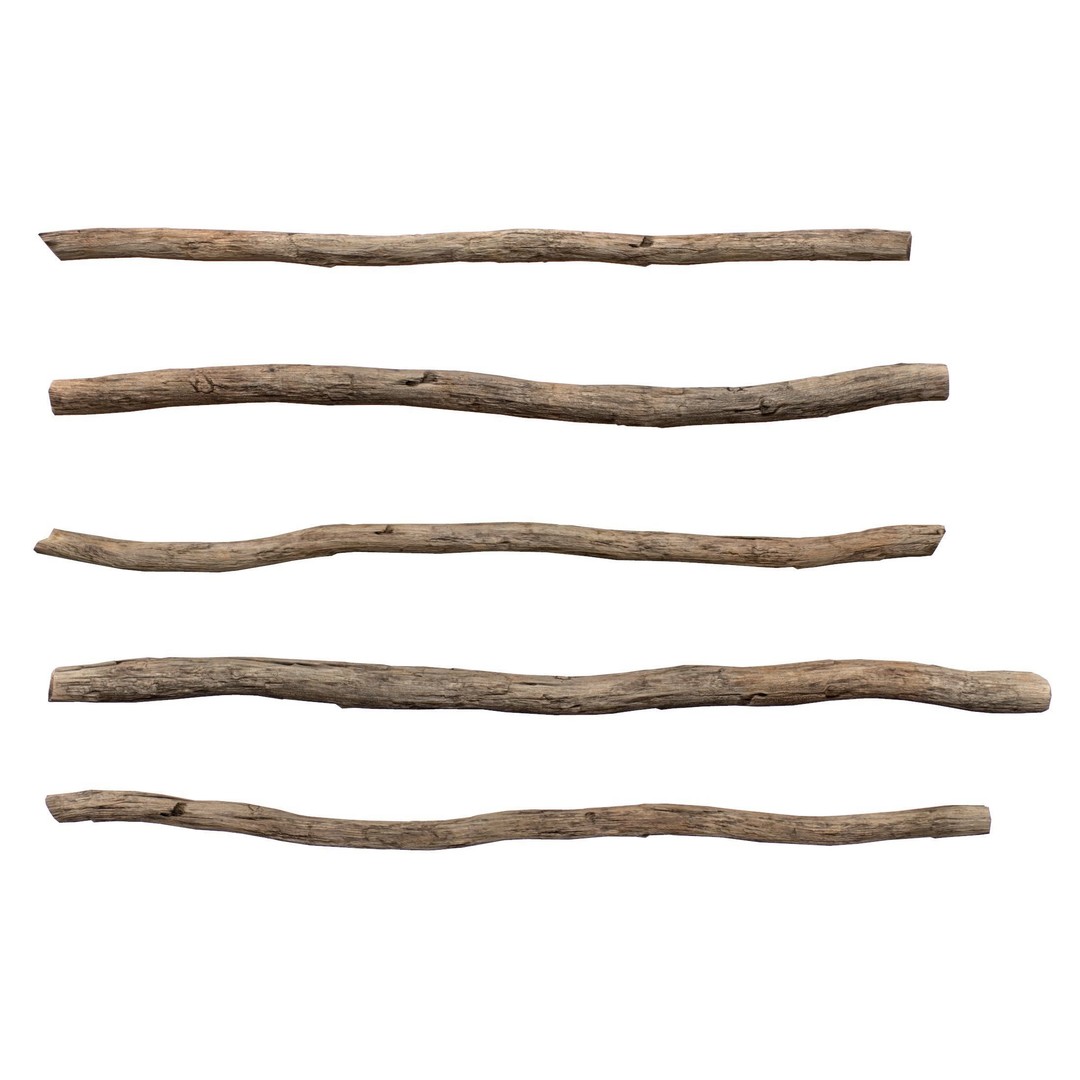 Old Wooden Poles 3D Model – Low Poly Game Asset, FBX, PBR Textures - View 27
