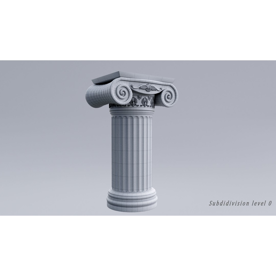 Head of David 3D Model – Marble Bust Sculpture, PBR Textures - View 13