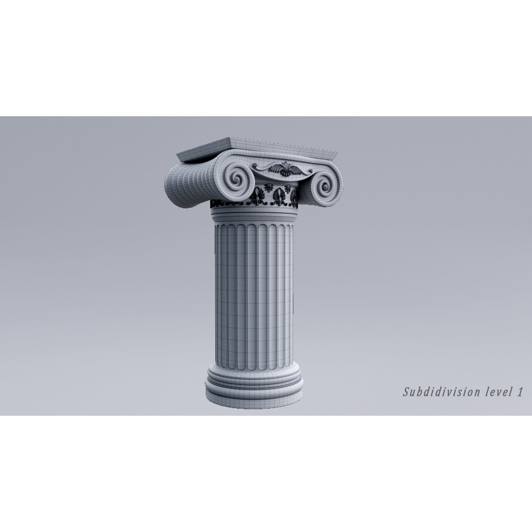 Head of David 3D Model – Marble Bust Sculpture, PBR Textures - View 14