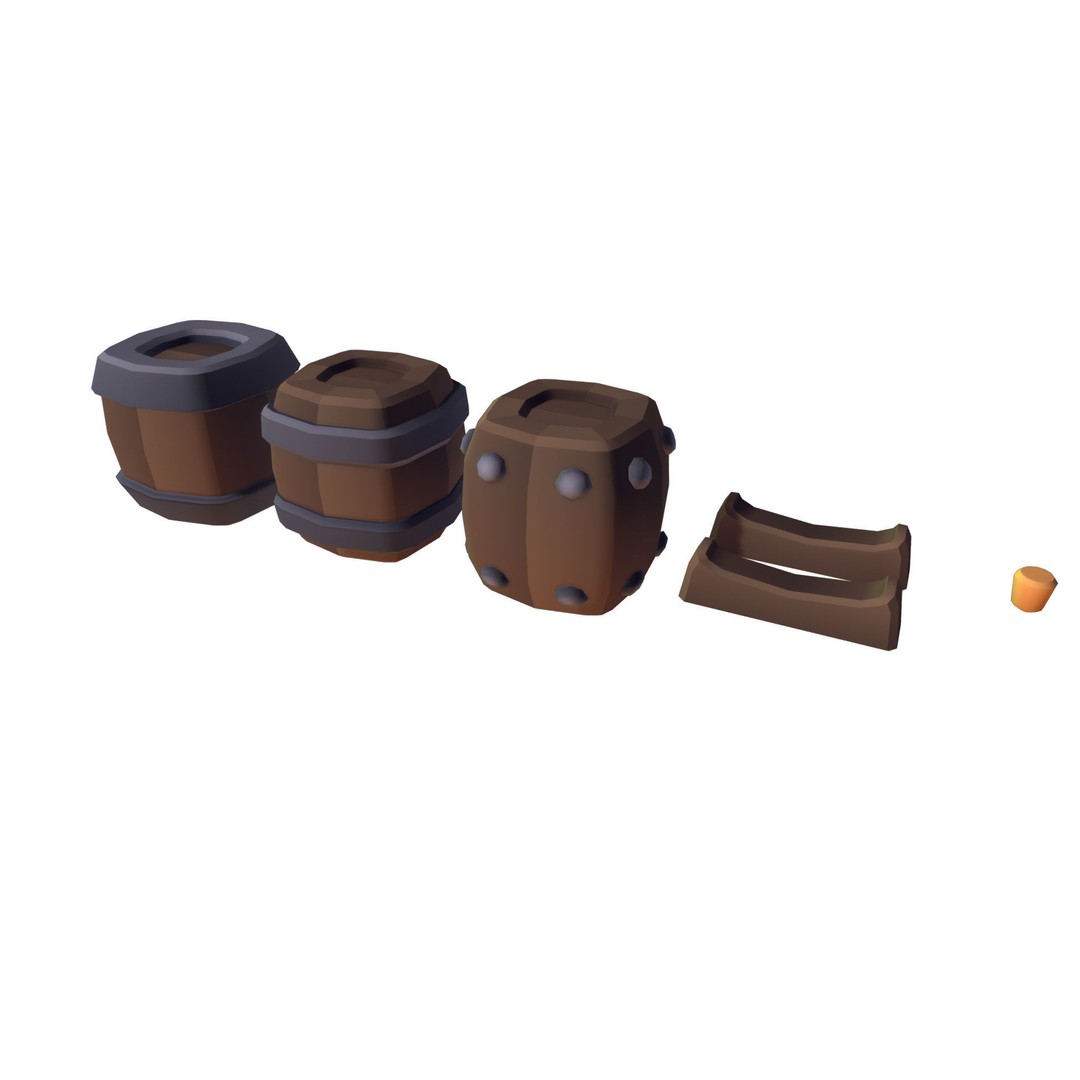 Cube World 3D Model – Low Poly Environment Building Blocks - View 30