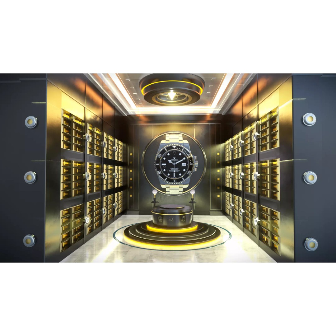 Vault Locker Room 3D Model – Low Poly PBR Game Asset, FBX - View 2