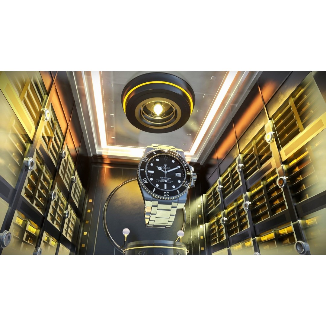 Vault Locker Room 3D Model – Low Poly PBR Game Asset, FBX - View 3