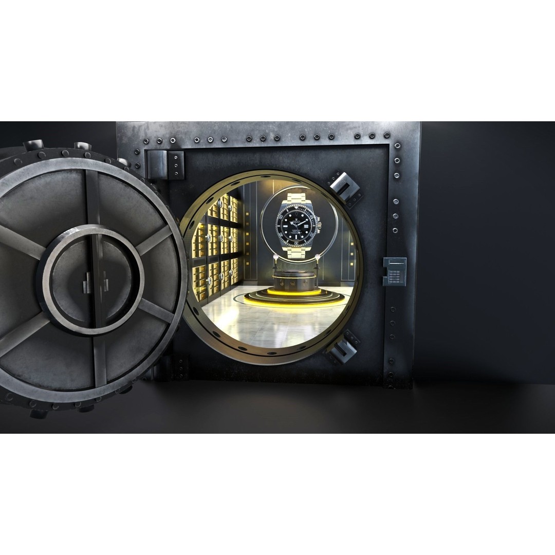 Vault Locker Room 3D Model – Low Poly PBR Game Asset, FBX - View 5