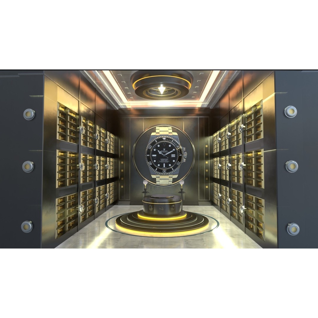 Vault Locker Room 3D Model – Low Poly PBR Game Asset, FBX - View 6