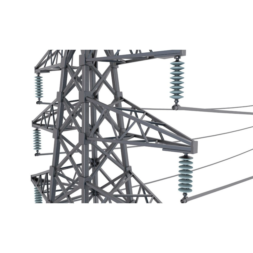 Electric Power Tower 3D Model – Realistic PBR Collection, FBX, OBJ - View 16