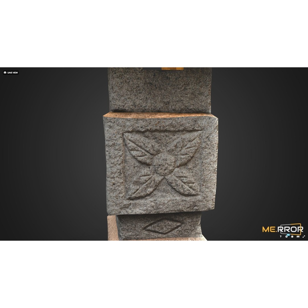Stone Turtle Lantern 3D Model – Low Poly Asian Lighting Asset, FBX - View 5