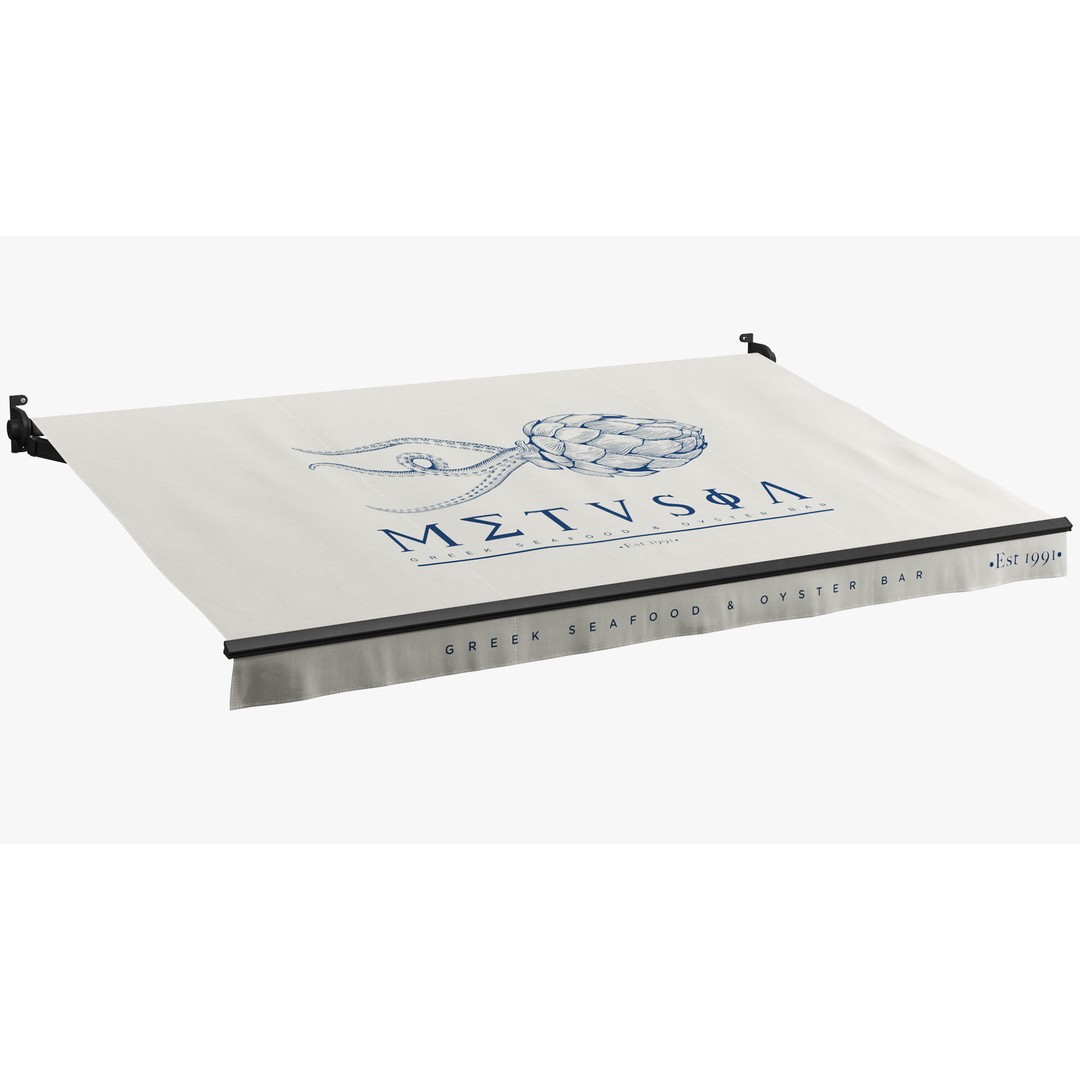 Seafood Restaurant Awnings 3D Model – Modern Canopy Set, FBX & OBJ - View 8