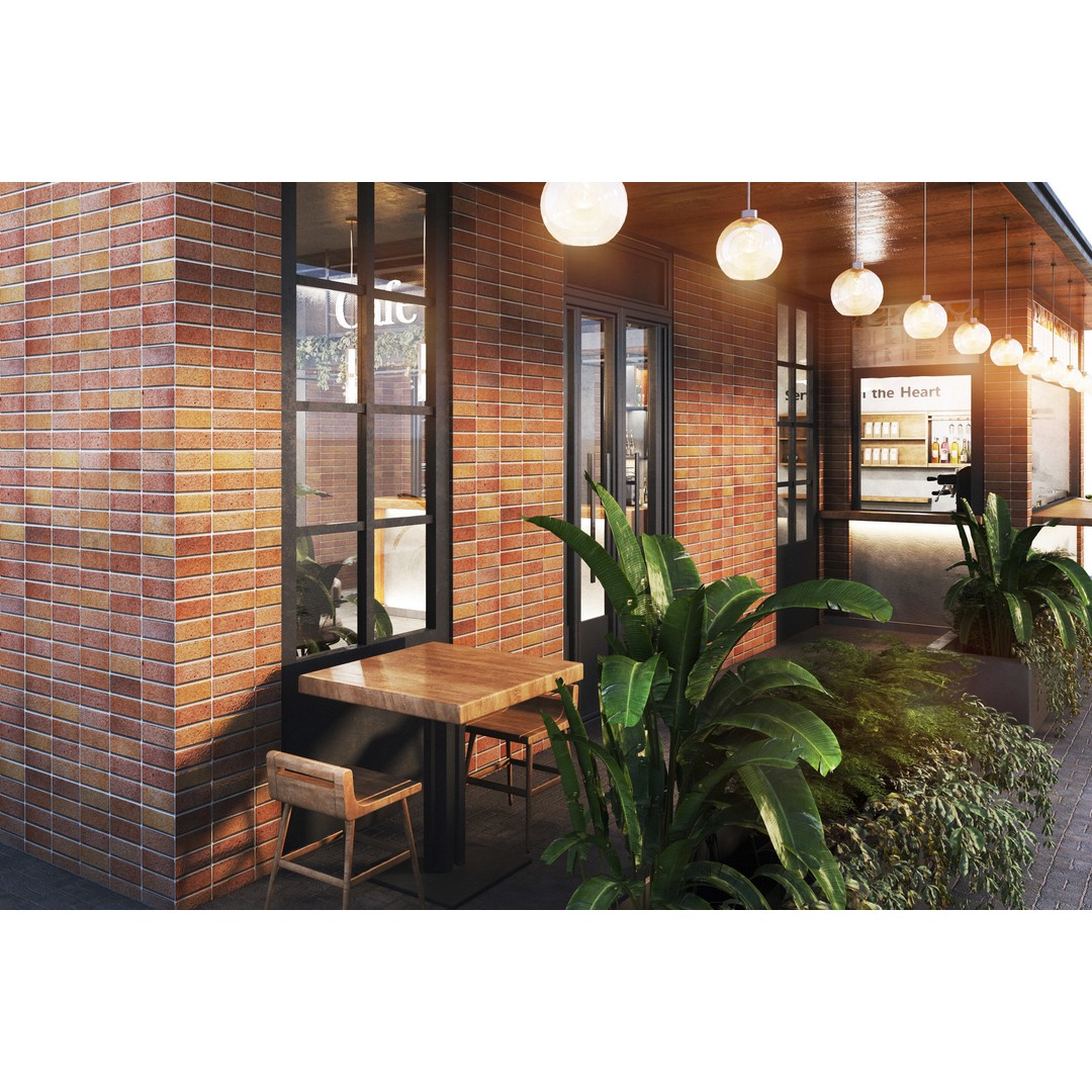Cafe Restaurant 3D Model – Low Poly Interior & Exterior Design, OBJ - View 9