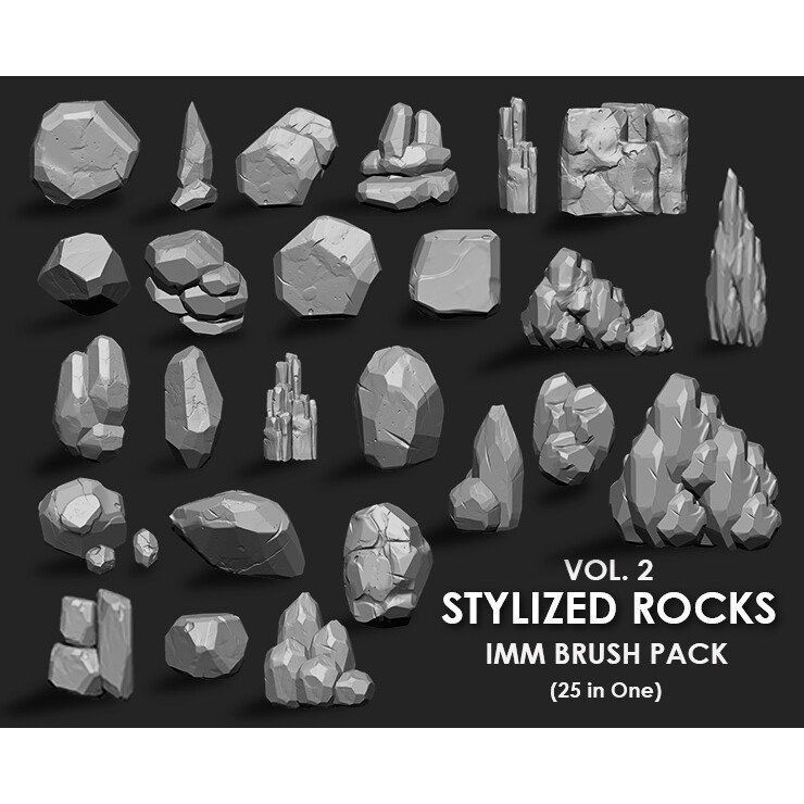 Stylized Environment Megapack 3D Model – Imm Brushes for Games