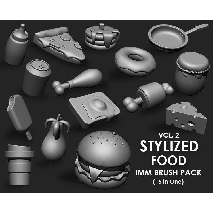 Stylized Environment Megapack 3D Model – Imm Brushes for Games - View 11