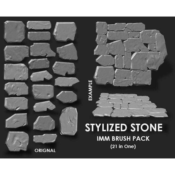 Stylized Environment Megapack 3D Model – Imm Brushes for Games - View 15
