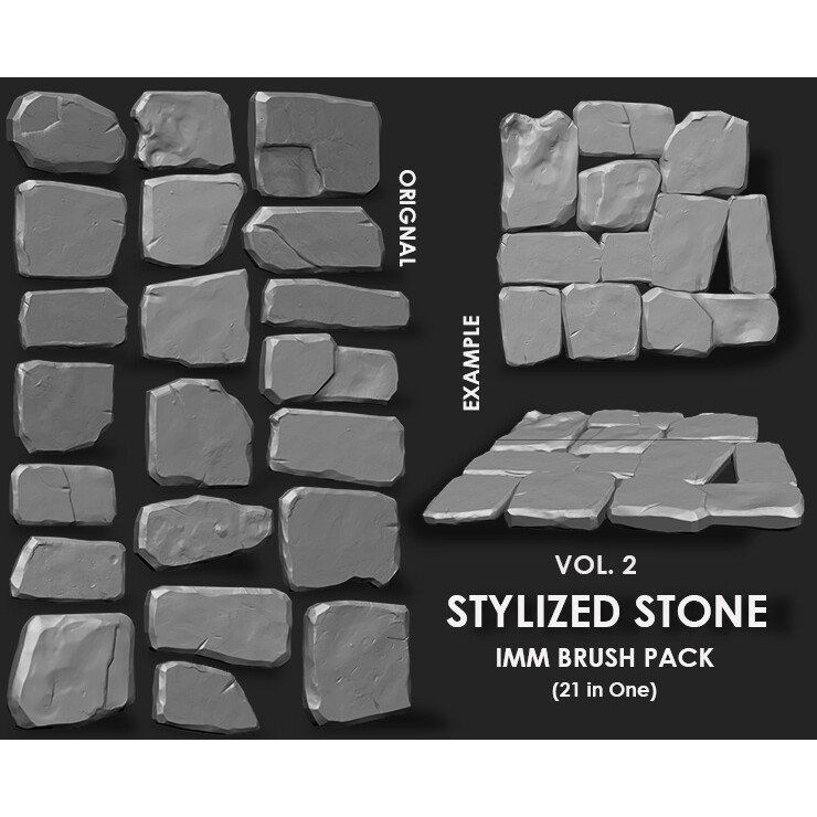 Stylized Environment Megapack 3D Model – Imm Brushes for Games - View 16