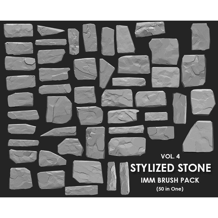 Stylized Environment Megapack 3D Model – Imm Brushes for Games - View 17