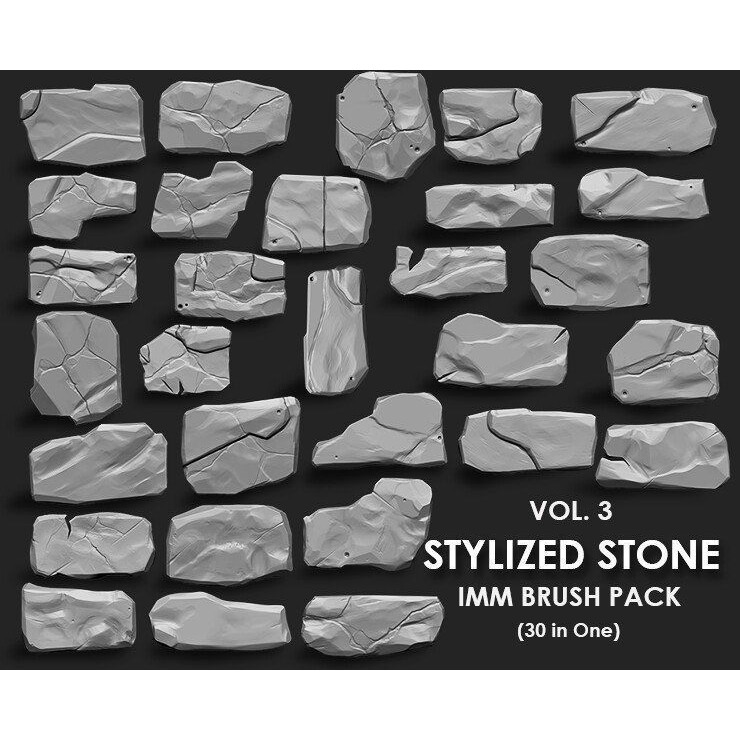 Stylized Environment Megapack 3D Model – Imm Brushes for Games - View 18