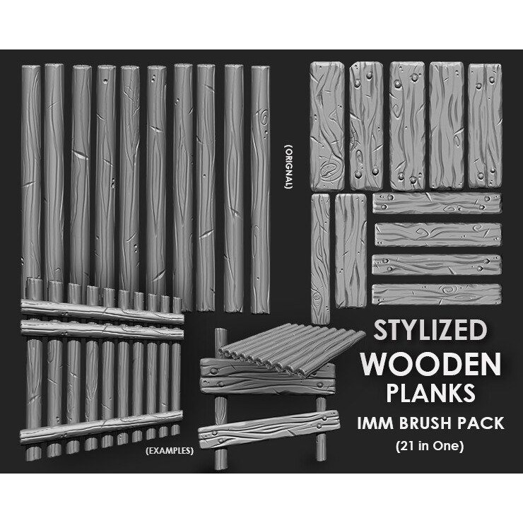Stylized Environment Megapack 3D Model – Imm Brushes for Games - View 3