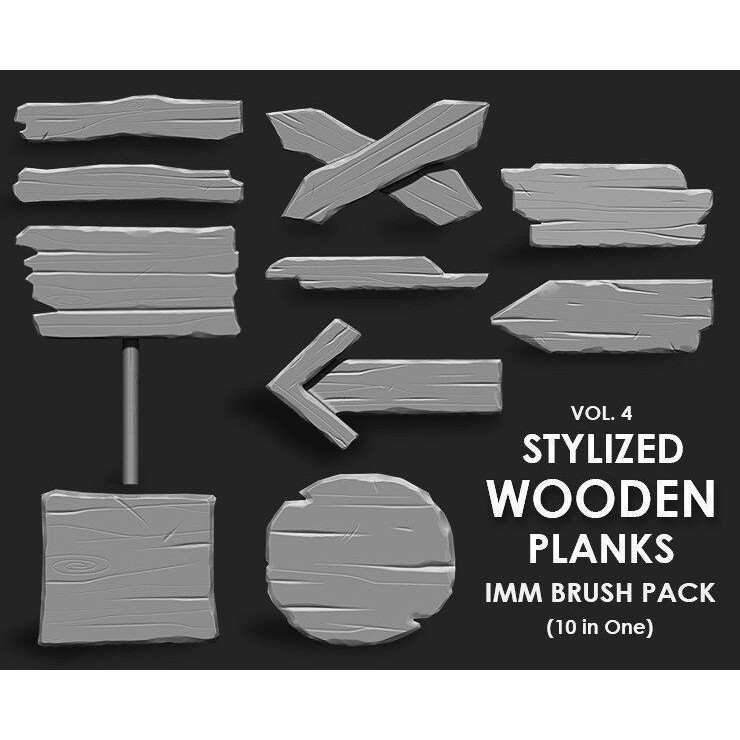 Stylized Environment Megapack 3D Model – Imm Brushes for Games - View 4