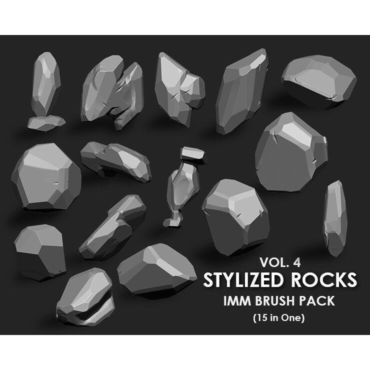 Stylized Environment Megapack 3D Model – Imm Brushes for Games - View 6