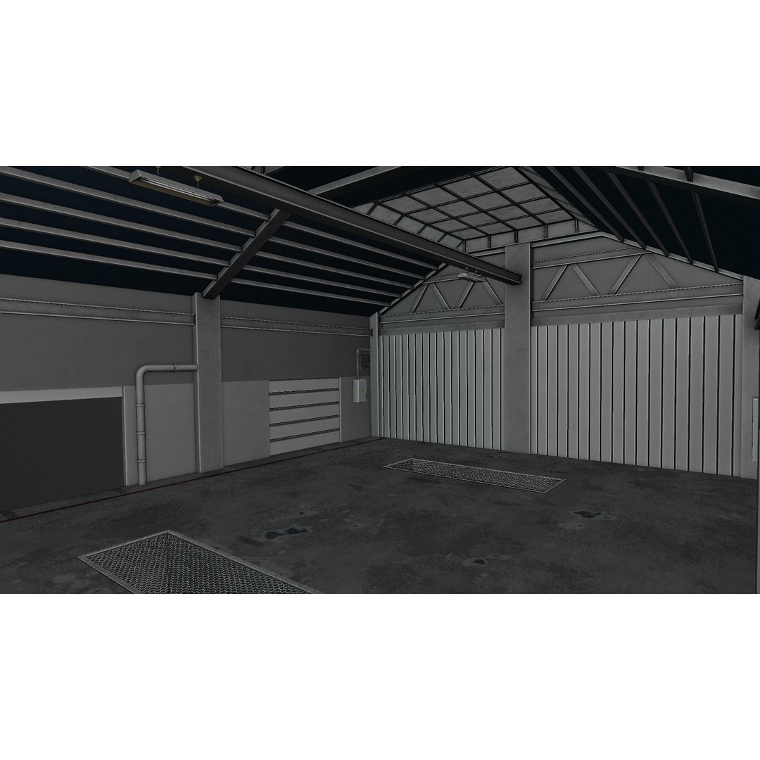 Car Garage Autoservice Building 3D Model – Low Poly Game-Ready Asset, FBX - View 11