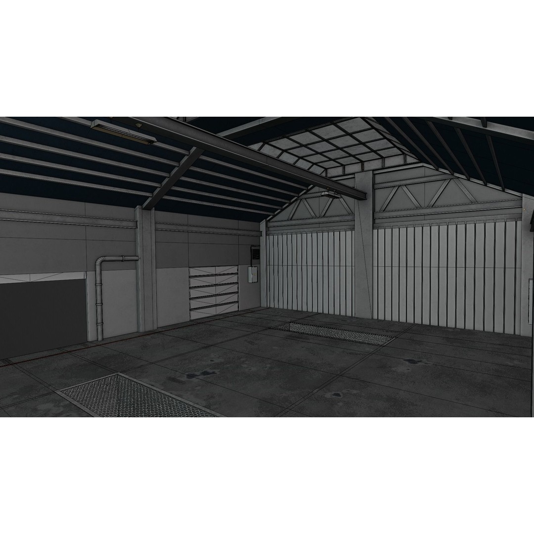 Car Garage Autoservice Building 3D Model – Low Poly Game-Ready Asset, FBX - View 12
