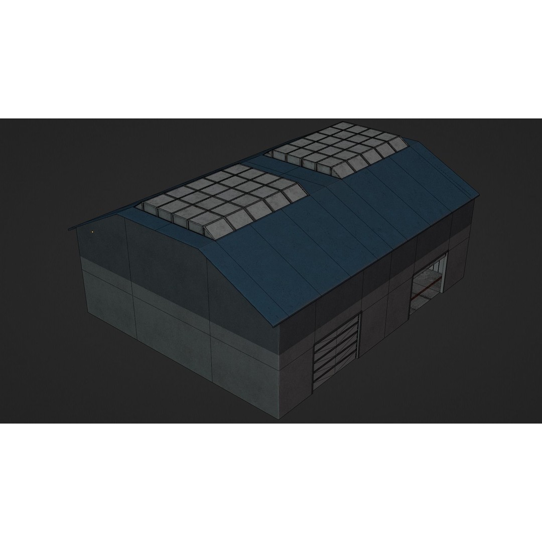 Car Garage Autoservice Building 3D Model – Low Poly Game-Ready Asset, FBX - View 16