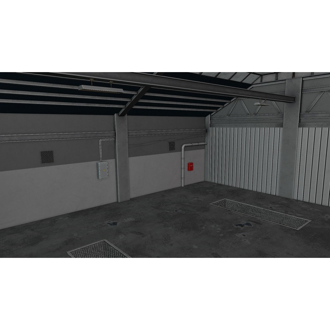 Car Garage Autoservice Building 3D Model – Low Poly Game-Ready Asset, FBX - View 23