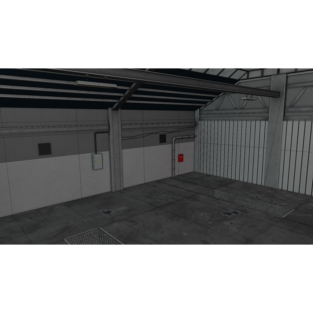 Car Garage Autoservice Building 3D Model – Low Poly Game-Ready Asset, FBX - View 24