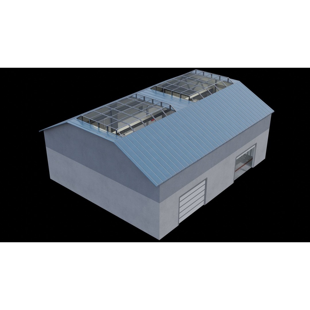 Car Garage Autoservice Building 3D Model – Low Poly Game-Ready Asset, FBX - View 5