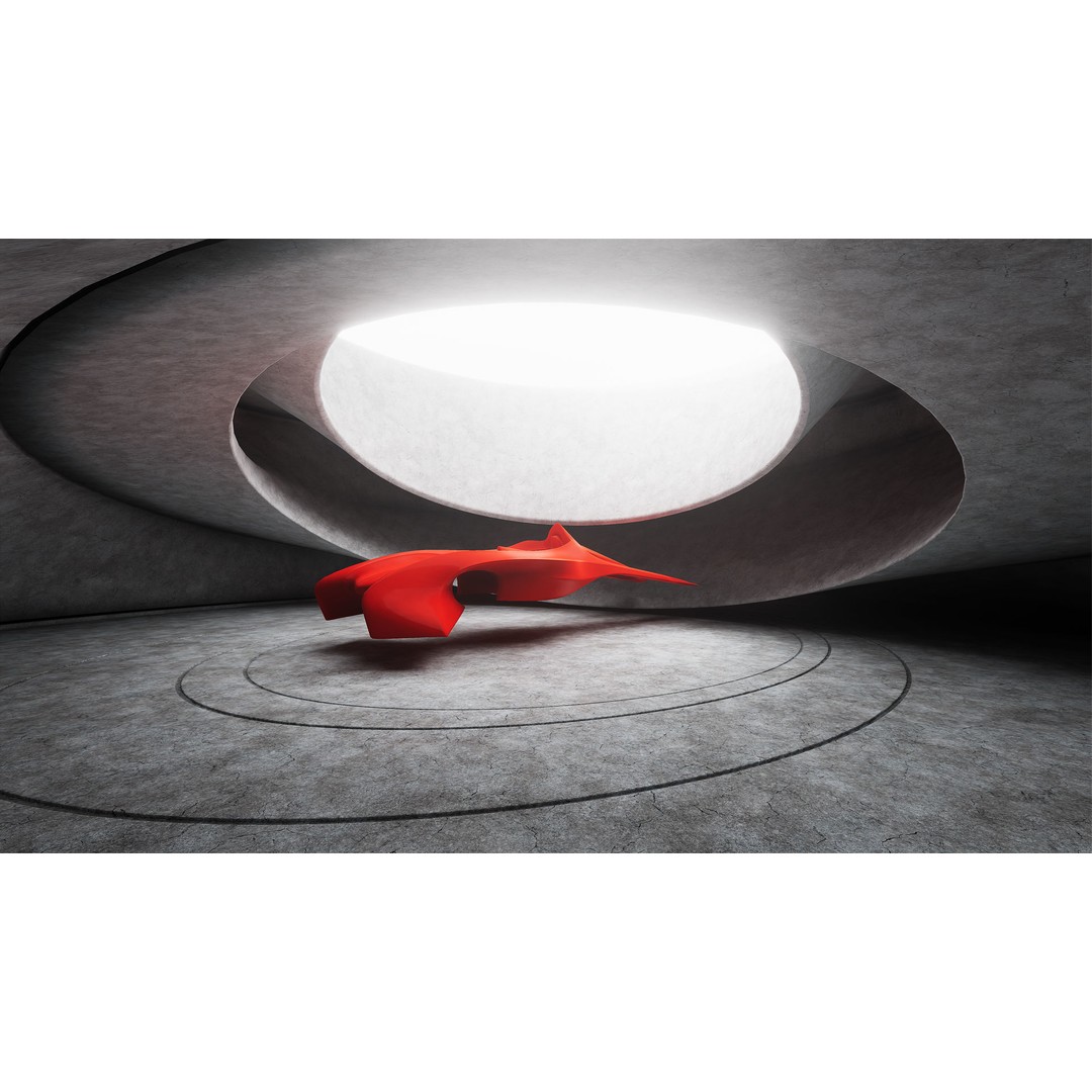 Round Room 73 3D Model – Low Poly Showroom Asset, FBX, PBR Textures - View 10