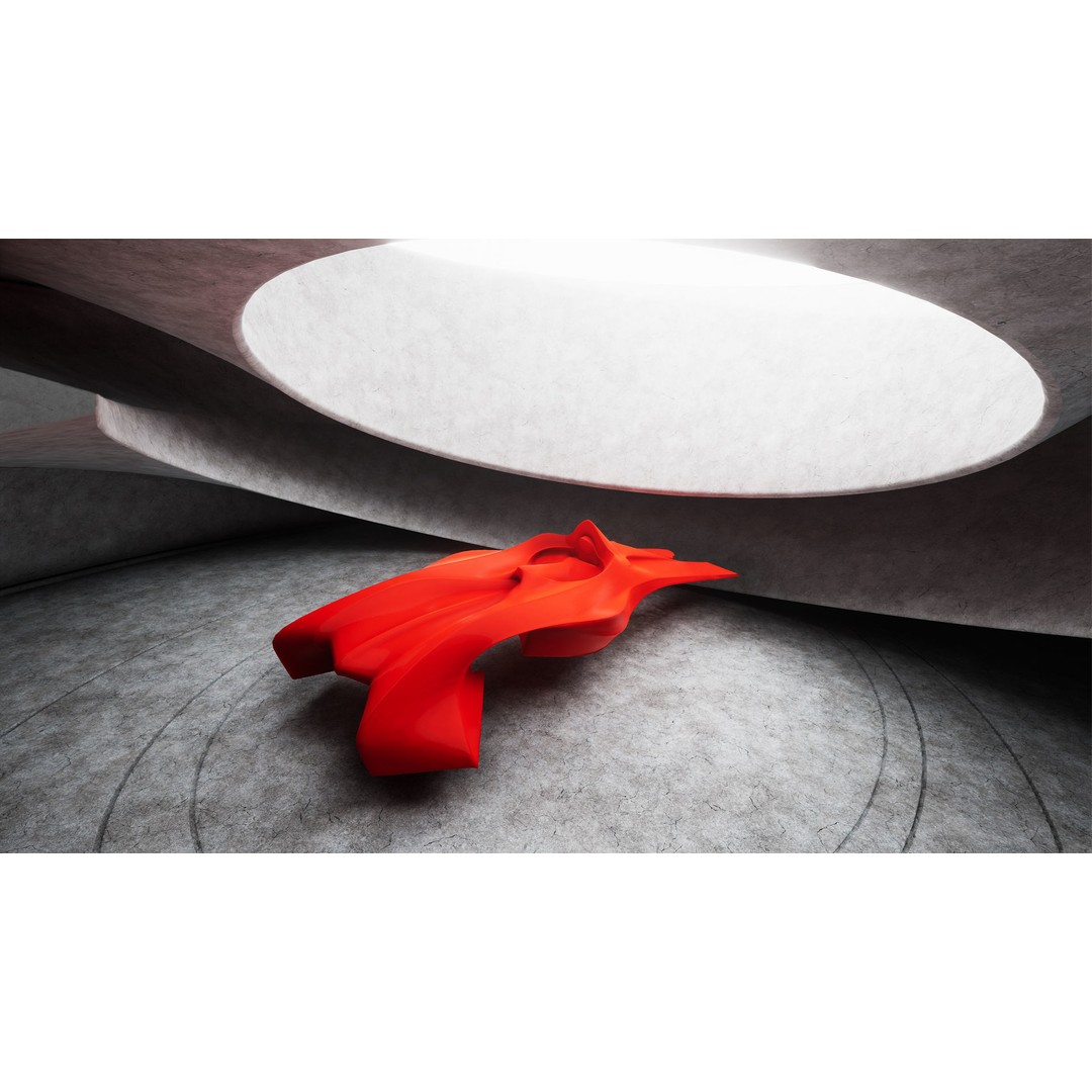 Round Room 73 3D Model – Low Poly Showroom Asset, FBX, PBR Textures - View 11