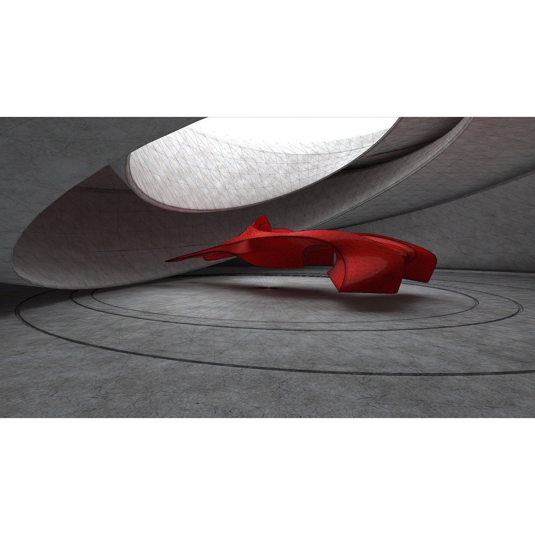 Round Room 73 3D Model – Low Poly Showroom Asset, FBX, PBR Textures - View 14