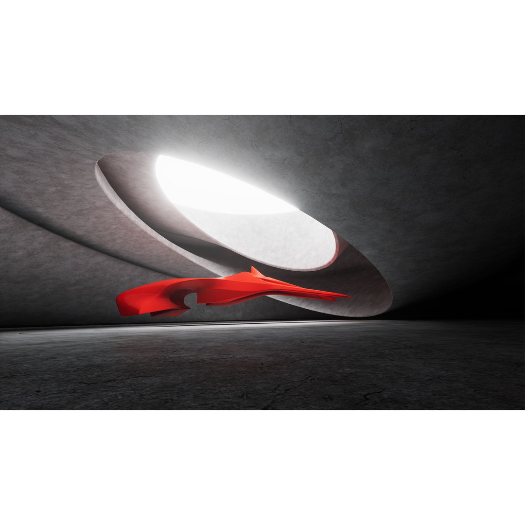 Round Room 73 3D Model – Low Poly Showroom Asset, FBX, PBR Textures - View 4