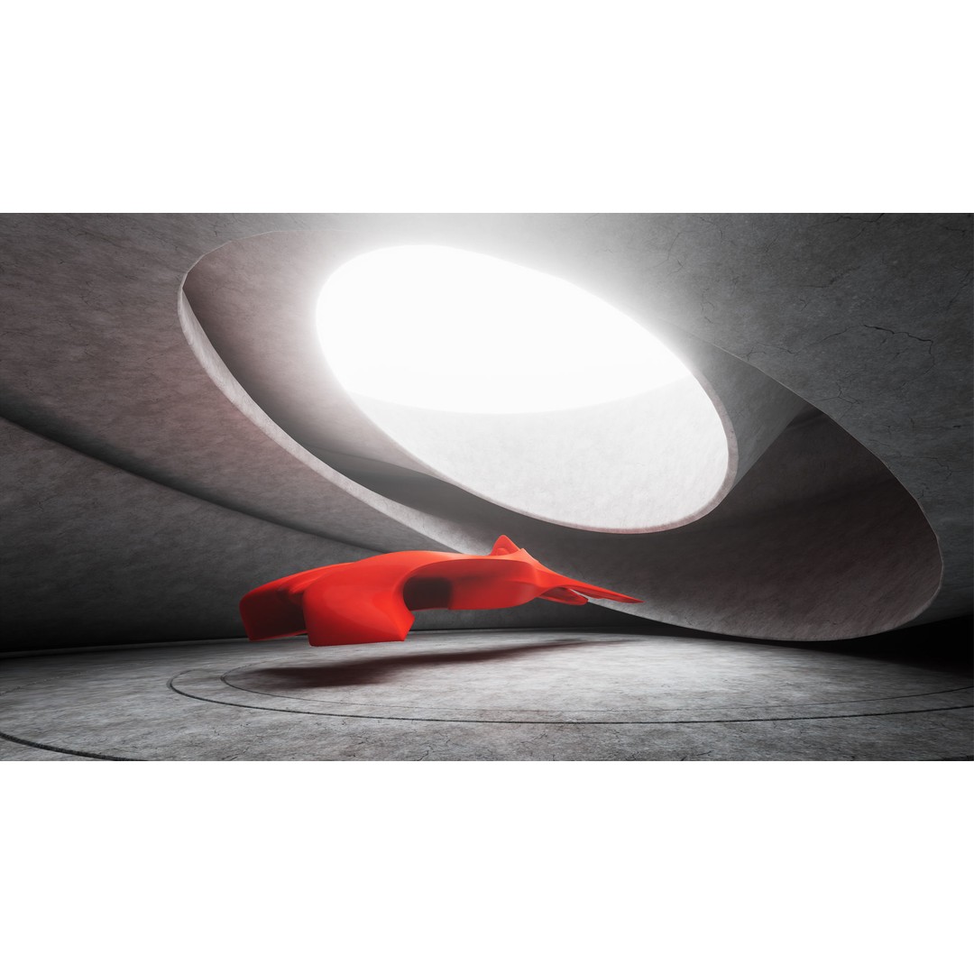 Round Room 73 3D Model – Low Poly Showroom Asset, FBX, PBR Textures - View 8