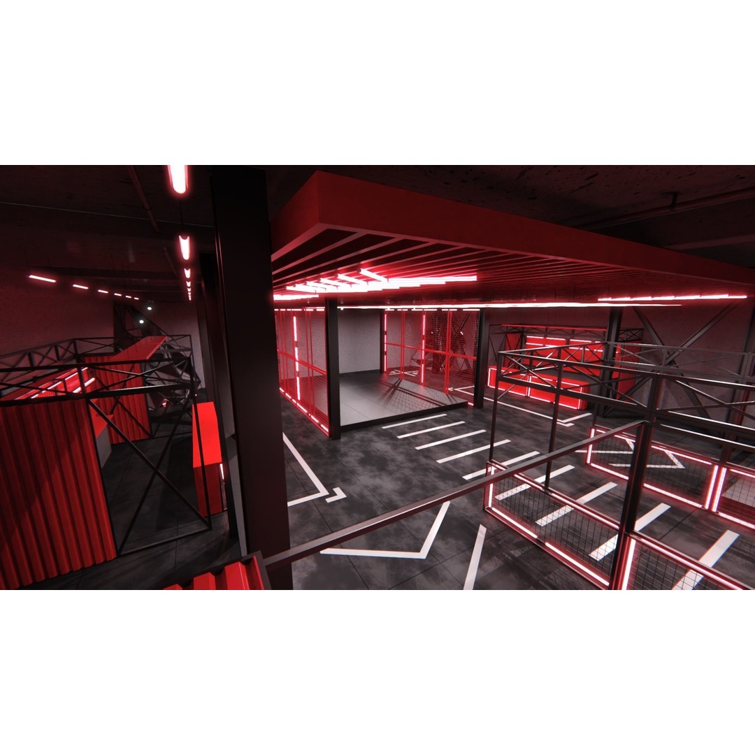 Neon Urban Room 3D Model – Modern Interior Environment, FBX, OBJ - View 14