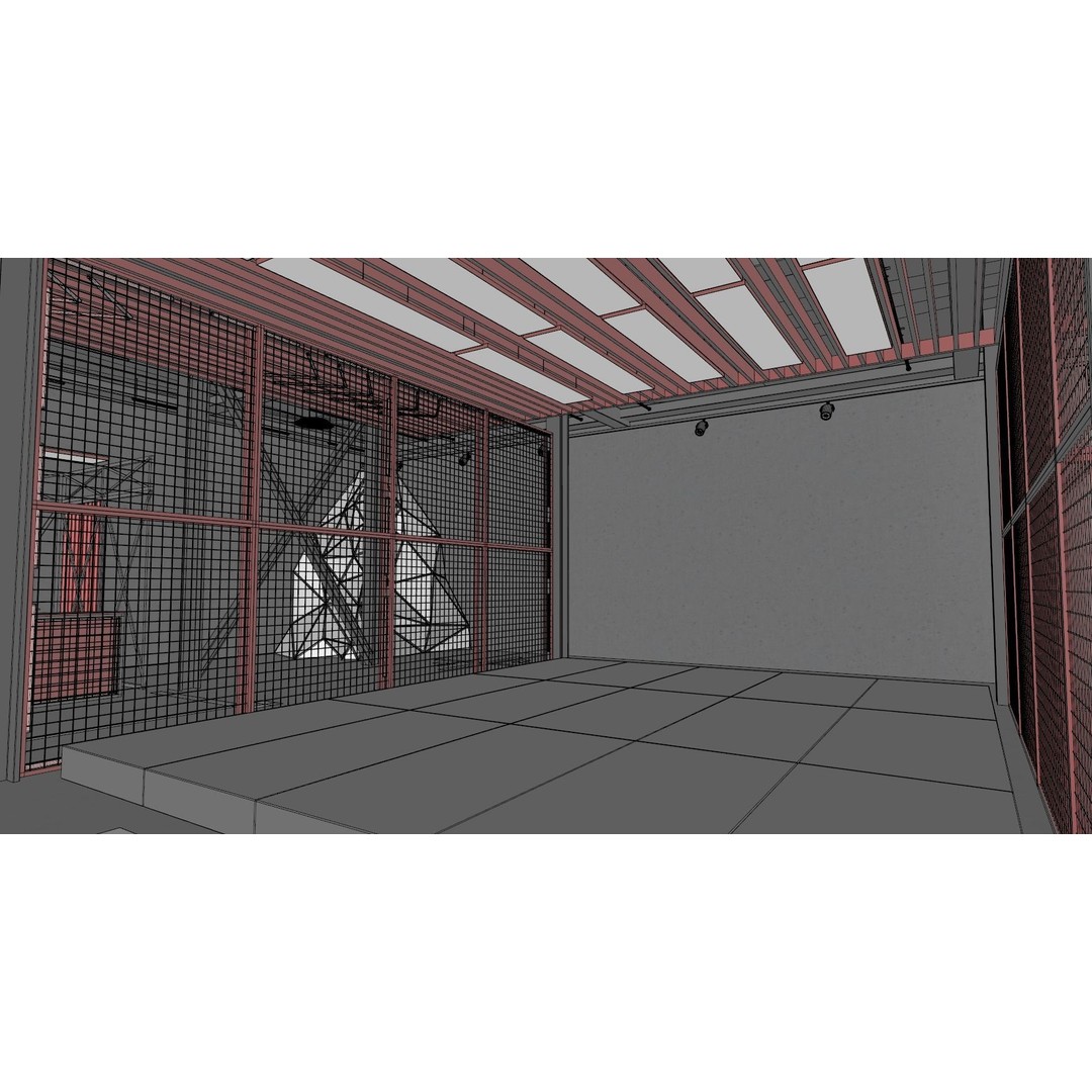 Neon Urban Room 3D Model – Modern Interior Environment, FBX, OBJ - View 17