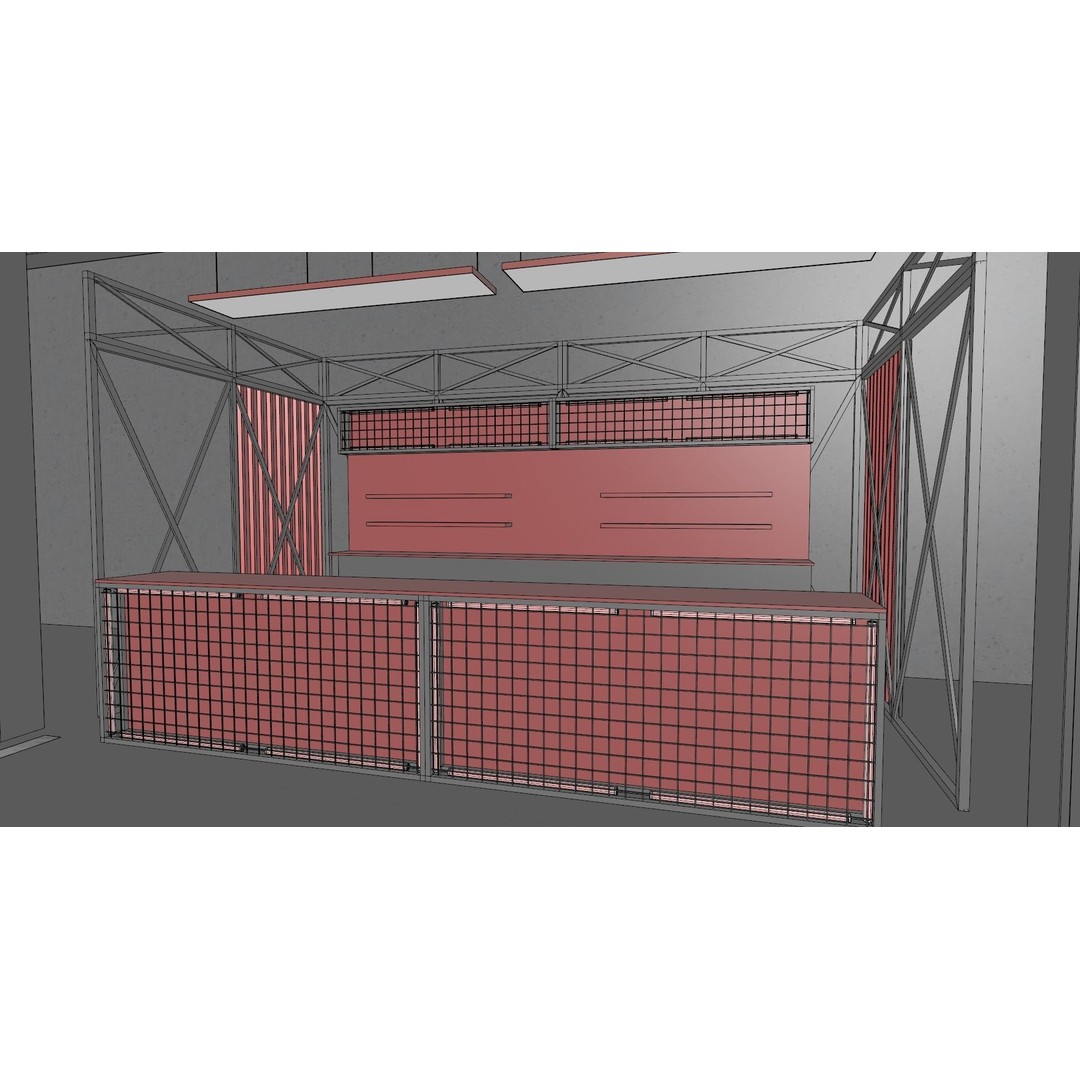 Neon Urban Room 3D Model – Modern Interior Environment, FBX, OBJ - View 20