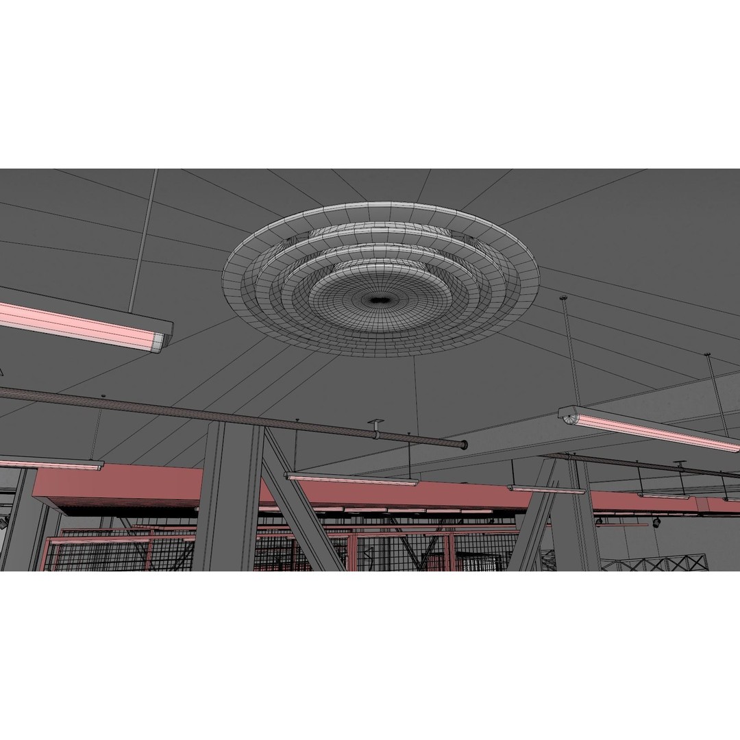 Neon Urban Room 3D Model – Modern Interior Environment, FBX, OBJ - View 22