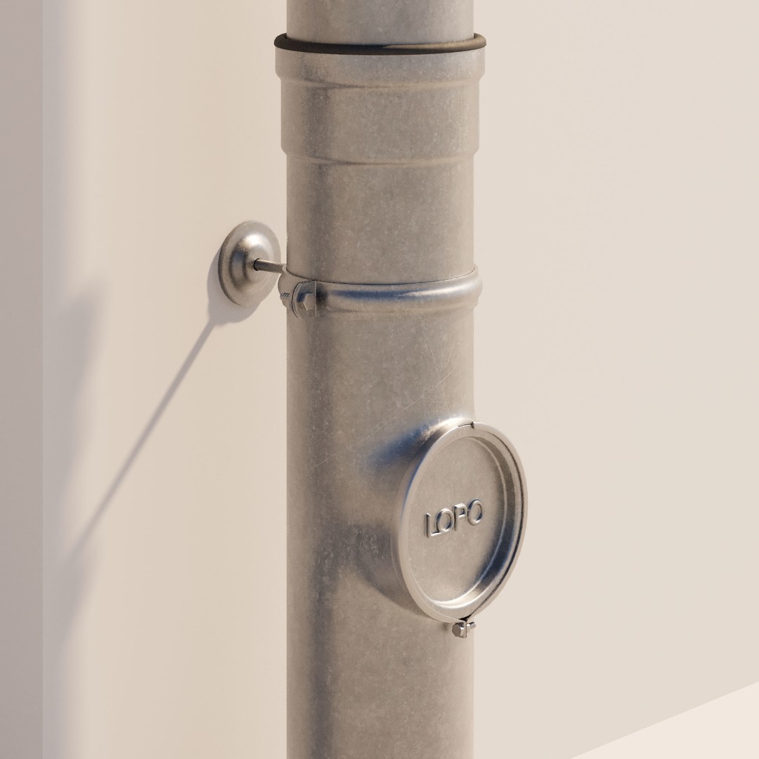 German Gutter System 3D Model – Detailed Architectural Fixture, PBR, FBX - View 13