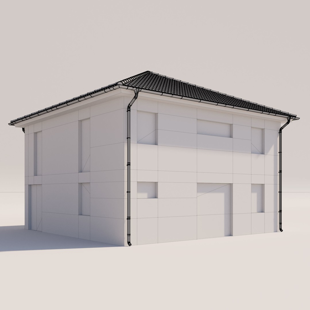 German Gutter System 3D Model – Detailed Architectural Fixture, PBR, FBX - View 16