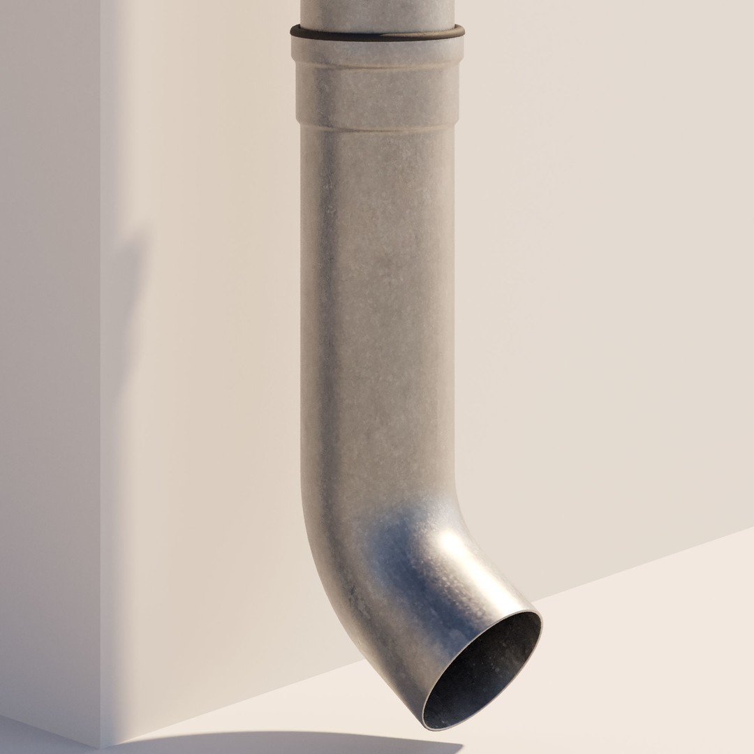 German Gutter System 3D Model – Detailed Architectural Fixture, PBR, FBX - View 7