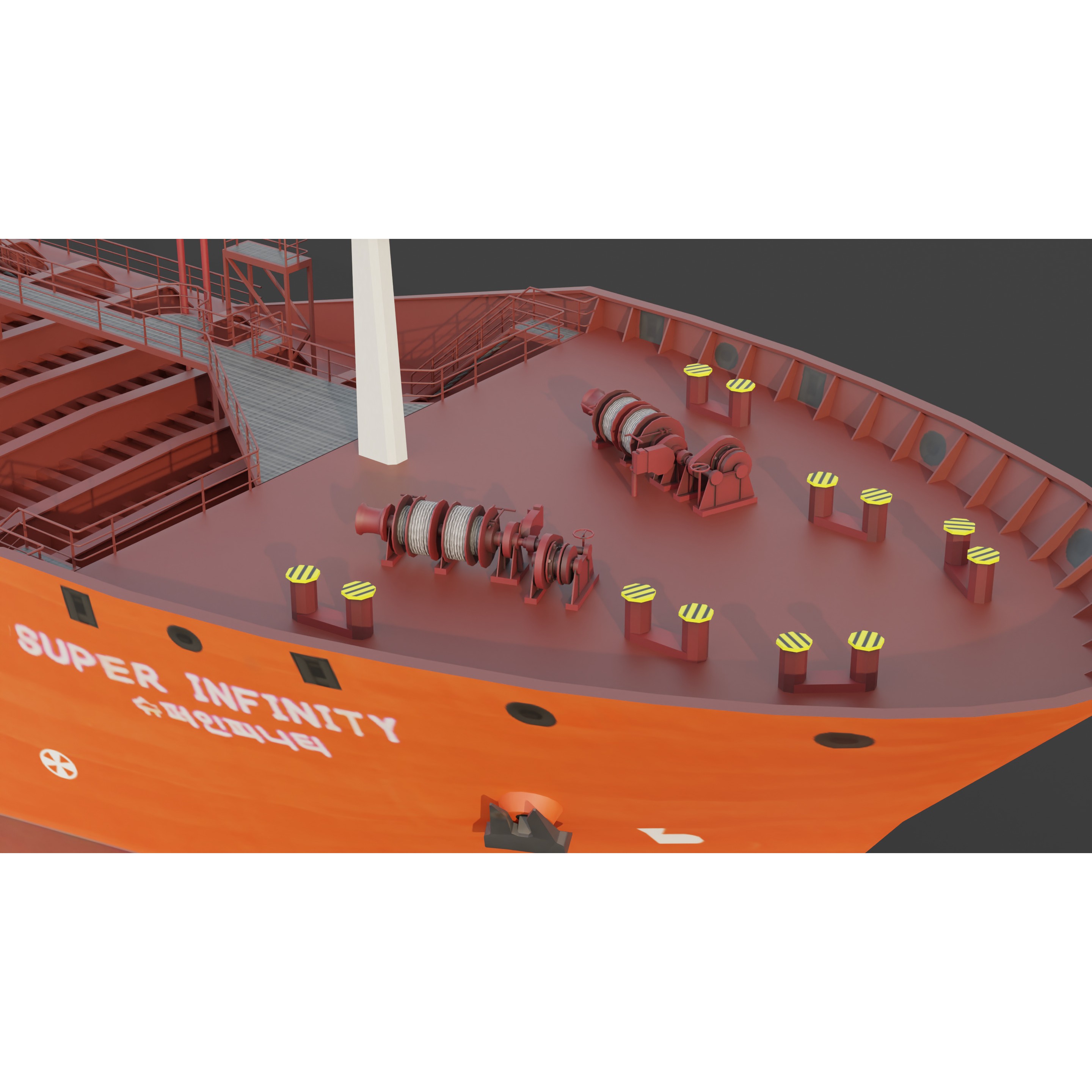 Oil Tanker - Low-Poly Game-Ready 3D Model - View 11