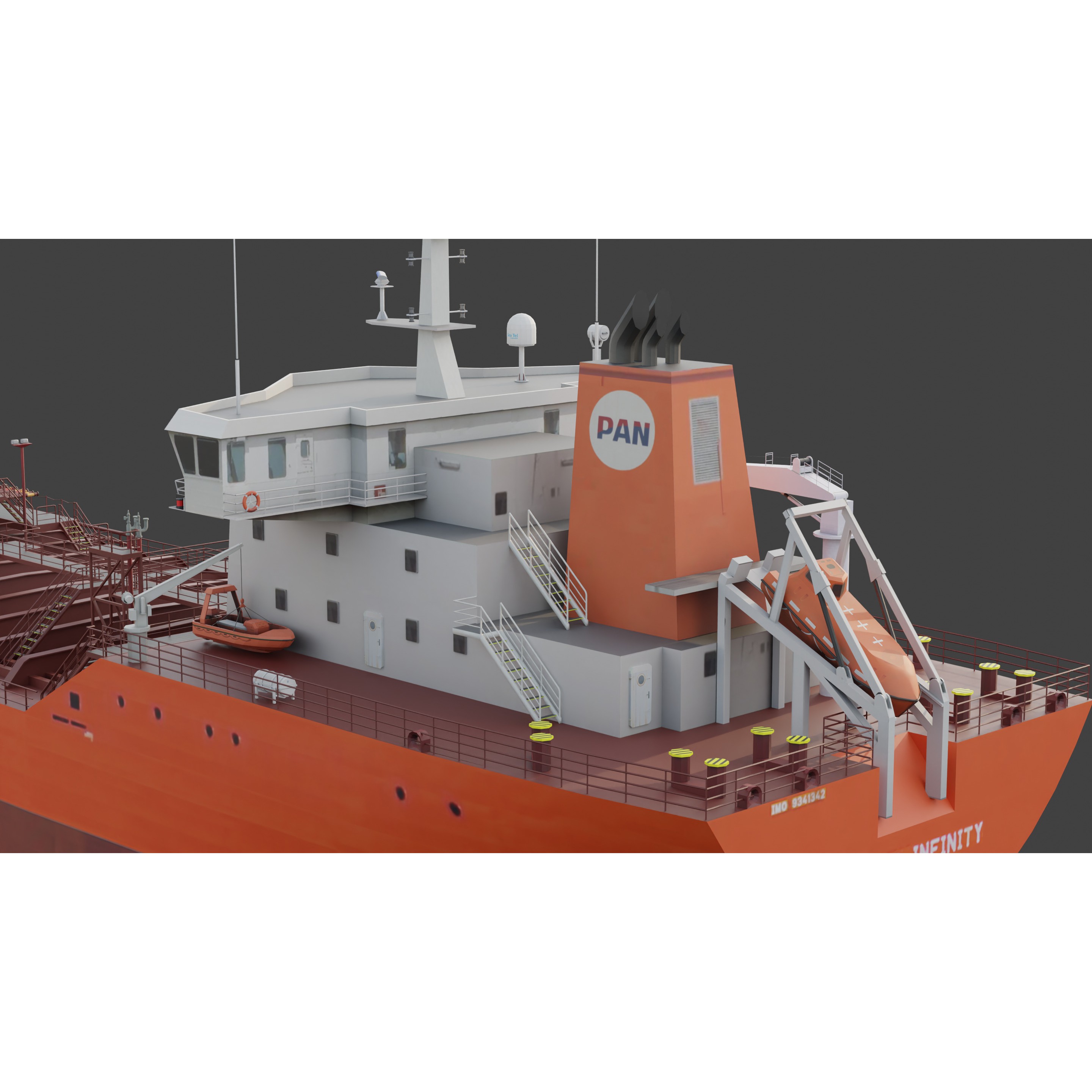 Oil Tanker - Low-Poly Game-Ready 3D Model - View 16
