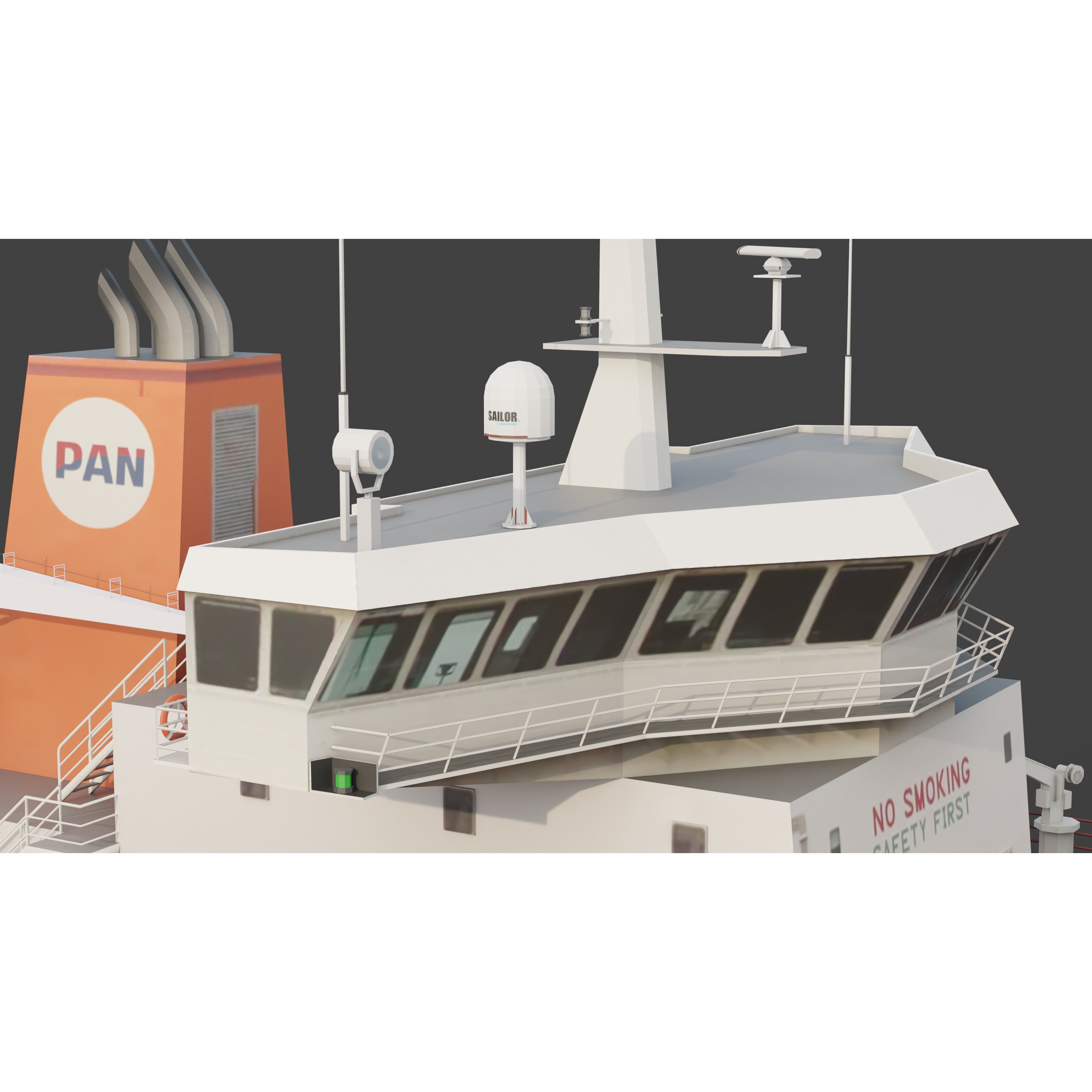 Oil Tanker - Low-Poly Game-Ready 3D Model - View 17